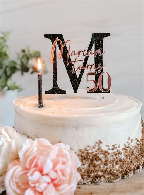 Personalized Cake Topper Laser Cut Cake Topper Double Layer Cake