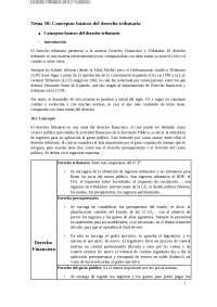 Tema 10 Conceptos básicos del derecho tributario Apuntes de Análisis