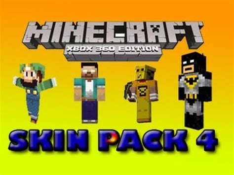 Minecraft Xbox 360 Skin Pack 4 DLC Revealed Release Date YouTube