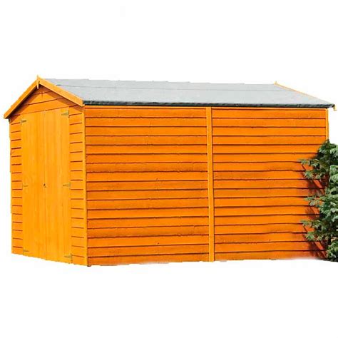 Shire 12x6 Overlap Double Door Apex Shed No Windows Diy At Bandq