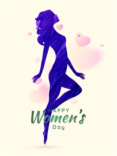 Premium Vector Happy Womens Day Greeting Card Design With Purple