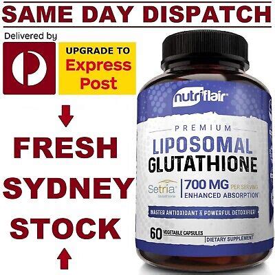 Liposomal Glutathione Setria Mg Caps Nutriflair Double Strength