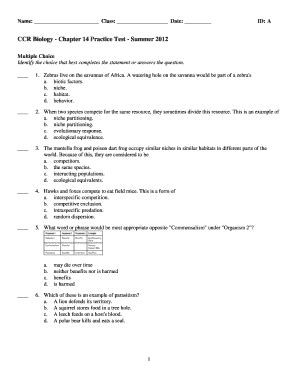 Chapter Test Form A Fill And Sign Printable Template Online