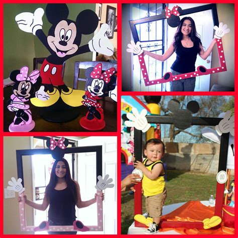 Disney Mickey Mouse Minnie Mouse Wood Cutouts Photo Booth Frames Minnie