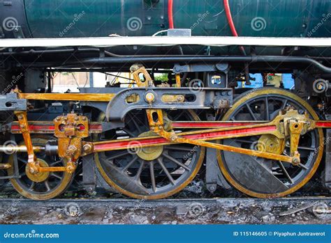 Train Wheel Or Rail Wheel Monument From Imperial Japanese Army Train In