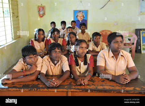 Tamil Nadu India Indian Primary School Classroom Stock Photo Alamy