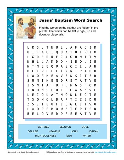 Baptism Worksheet Catholic