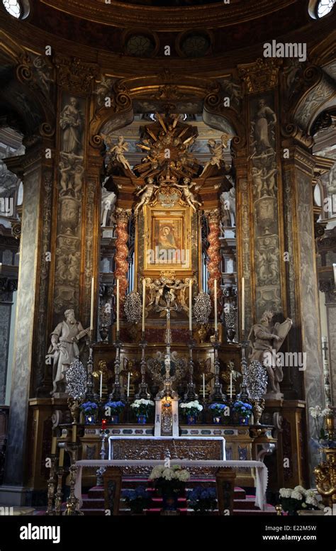 Altar At The Basilica Santa Maria Della Steccata Parma Italy Stock