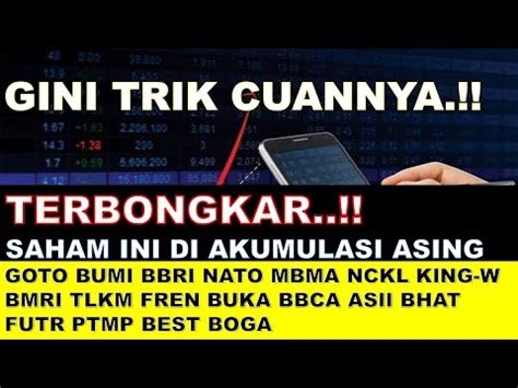 Analisa Saham 27 04 23 GOTO BUMI BBRI NATO MBMA NCKL KING W BMRI TLKM