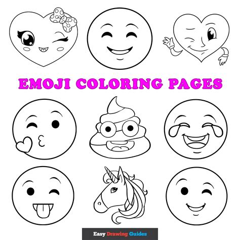 Free Emoji Coloring Pages for Kids - 11 Printable Sheets