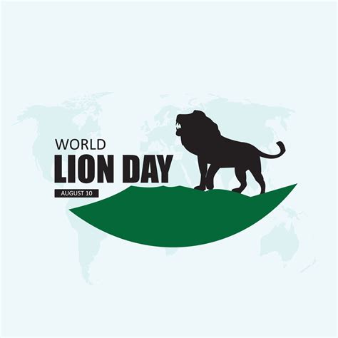 Vector Graphic Of World Lion Day Good For World Lion Day Celebration