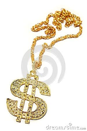 Gold Dollar Sign Necklace Royalty Free Stock Photography - Image: 6781907