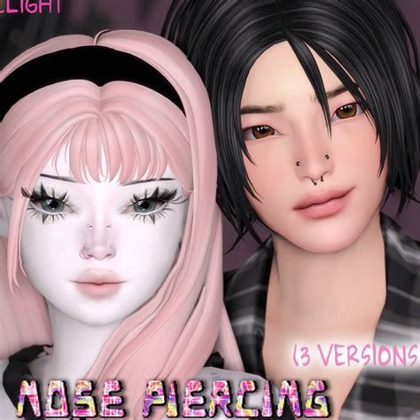 Nose piercings by atomiclight - The Sims 4 Create a Sim - CurseForge