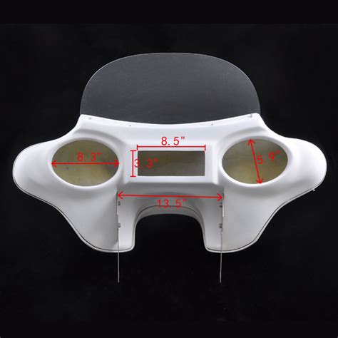 Detachable Batwing Fairing 6x9 White Speaker For Harley Touring Road K