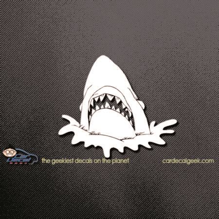 Shark Head Breaching The Water Car Window Vinyl Decal Sticker