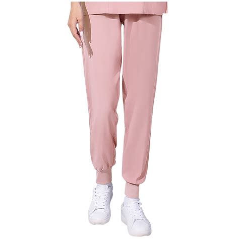 Aofany Nursing Scrub Pants For Womens Fashion Solid Color Working