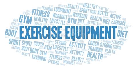 Exercise Equipment Word Cloud Stock Illustration Illustration Of