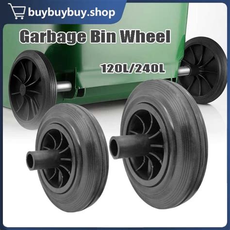 Universal Rubber Trash Can Wheels Trash Bin Wheel Garbage Bin Wheel For