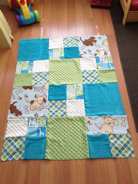 Fleece And Flannel Scrap Baby Quilt Baby Quilt Patterns Easy Baby