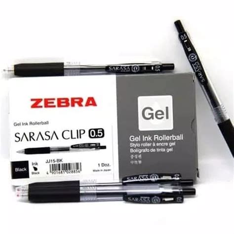 Ballpoint Zebra Sarasa 0 5 Hitam Isi 12 Antero Stationery Shop