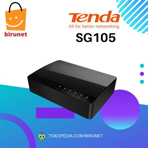 Tenda SG105 5 Port Gigabit Desktop Switch Birunet Media Komputindo CV