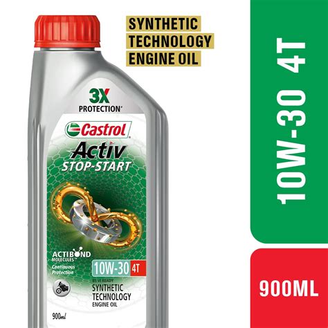 Castrol Activ Stop Start 4T 10W 30 Engine Oil For Bikes 900 Ml