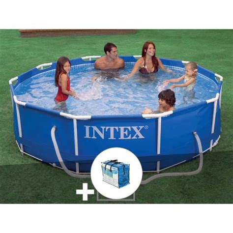 Piscine Tubulaire Ronde Intex Metal Frame M B Che Bulles