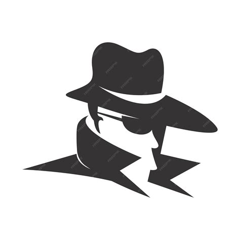 Premium Vector | Secret agent icon logo design illustration