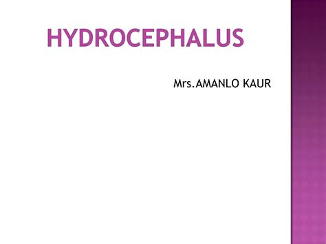 Ppts On Hydrocephalus Ppt