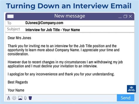 How To Decline An Interview Email Templates Examples