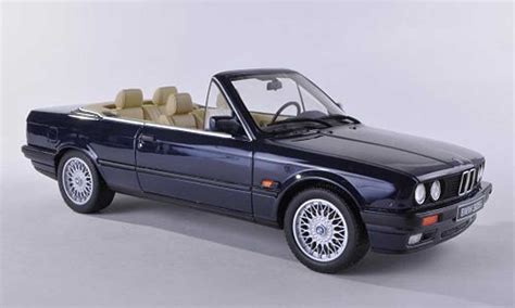 Modellautos Bmw 325 E30 1 18 Ottomobile I Cabriolet Schwarz Bleu