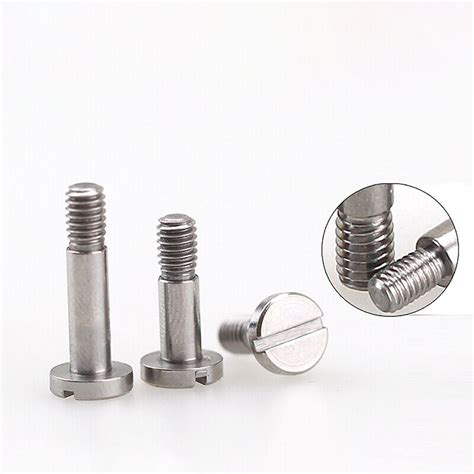 M4 M5 Slotted Cheese Head Shoulder Screw Stainless Steel Half Tooth