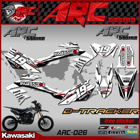 Sticker Striping Motor Cross DTRACKER 150 NEW Semi Fullbody Stiker