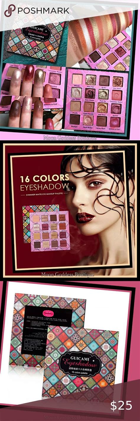 GUICAMI 16 Color Eye Shadow Makeup Palette Vegan Eyeshadow Makeup