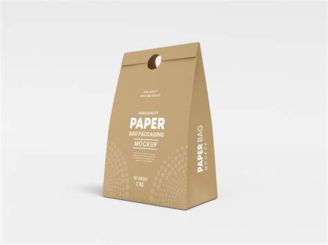 Maquette D Emballage De Sac En Papier Kraft PSD Premium