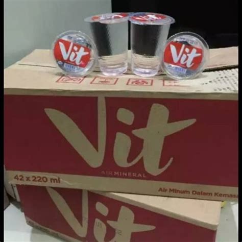 Jual Vit Cup Gelas 220 Ml 1 Dus Isi 42 Cup AIr MIneral Jakarta