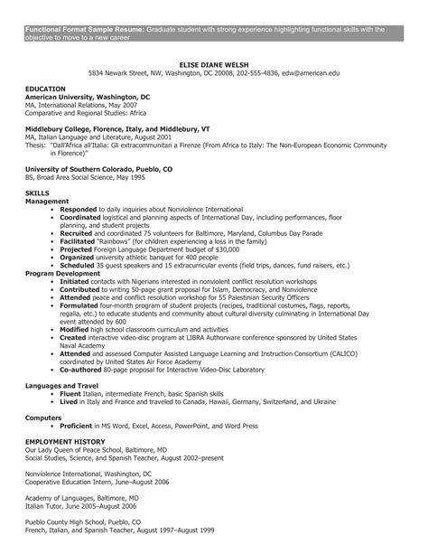 42 Functional Resume Format Template For Your Application