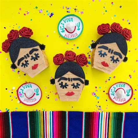 Mini Pinata Frida Mini Pinata Fiesta Decorations Mexican Party