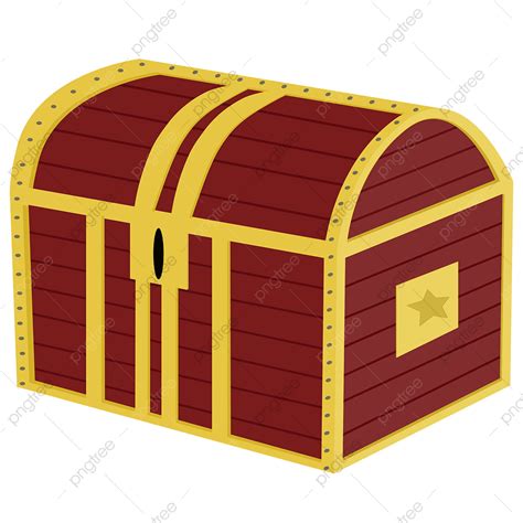 Treasure Chest Vector Art PNG Brown Yellow Treasure Chest Side Clipart