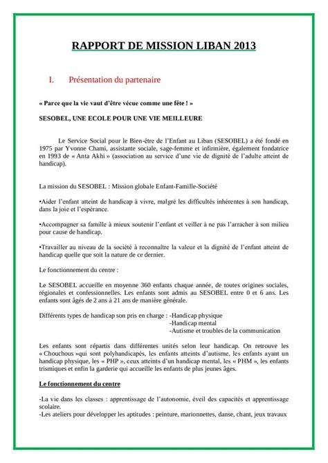 Rapport Mission Liban 2013 Par Nadine Lancel Fichier PDF