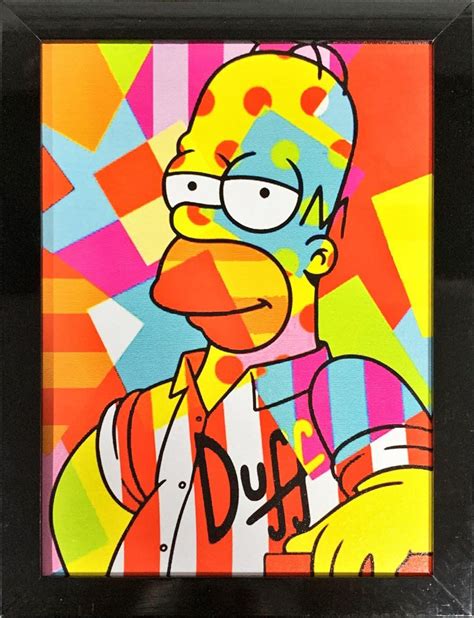 Quadro Moldura Homer Colors Os Simpsons Toyshow Tudo De Marvel