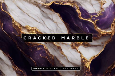 Purple & Gold Marble Textures Pack - Design Cuts