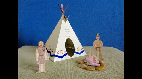 3D Paper Tipi Teepee Craft Project YouTube