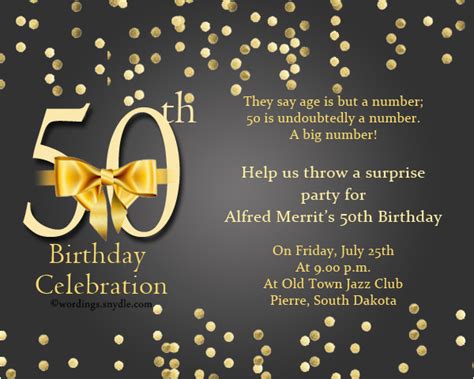 50th Birthday Party Invite Wording Birthdaybuzz