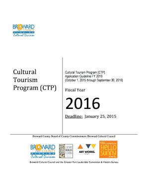 Fillable Online Broward Cultural Tourism Program Ctp Broward County