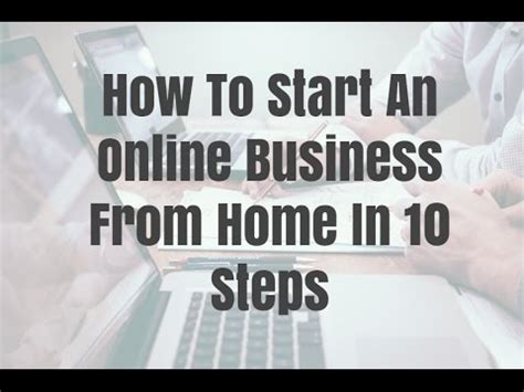 How To Start An Online Business From Home In Steps Youtube