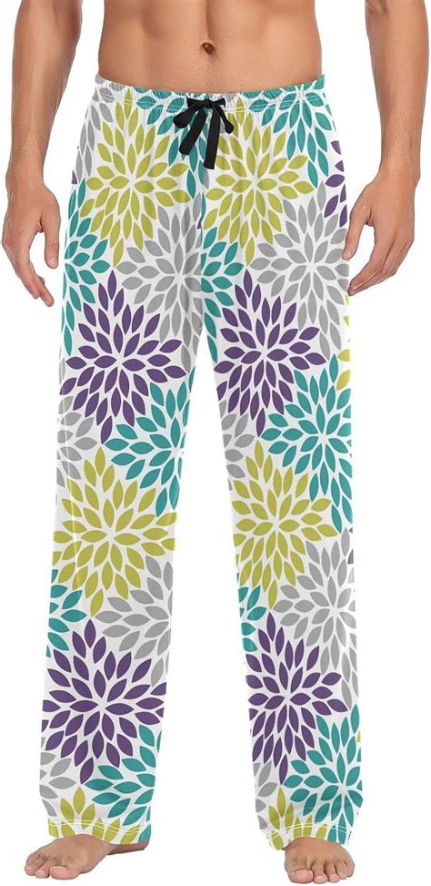 Freeamg Beautiful Flower Pajama Pants For Men Men S Separate Bottoms Comfortable Sleep Lounge