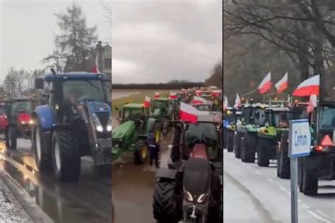 WŚCIEKLI rolnicy blokują drogi w całej Polsce Skromna manifestacja