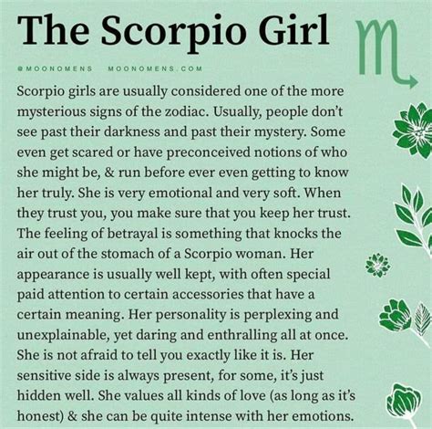 Scorpio Girl Personality Zodiac Quotes