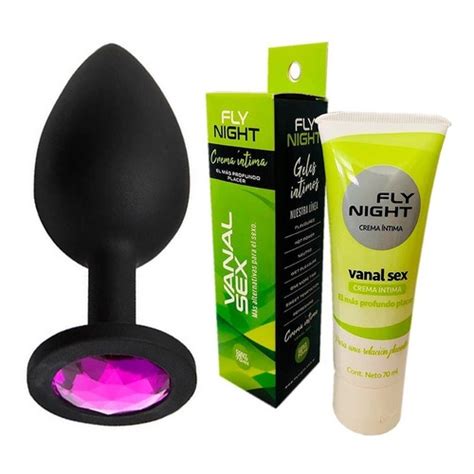 Plug Anal Dilatador Silicona Gel Intimo Lubricante Fly Night Shopee